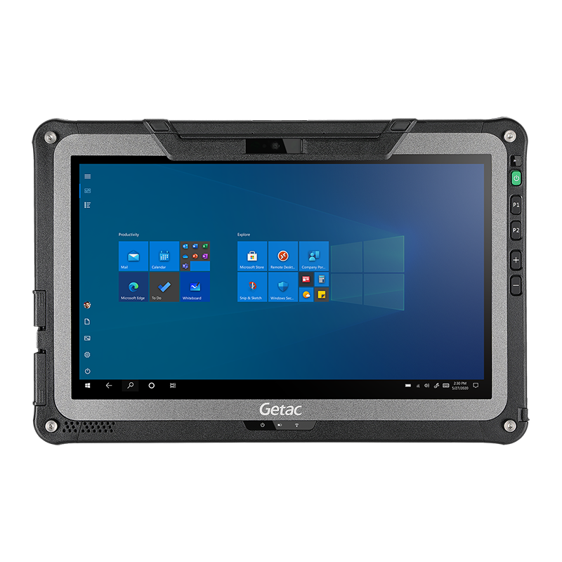 Getac F110 11.6-inch Fully Rugged Tablet on white background.