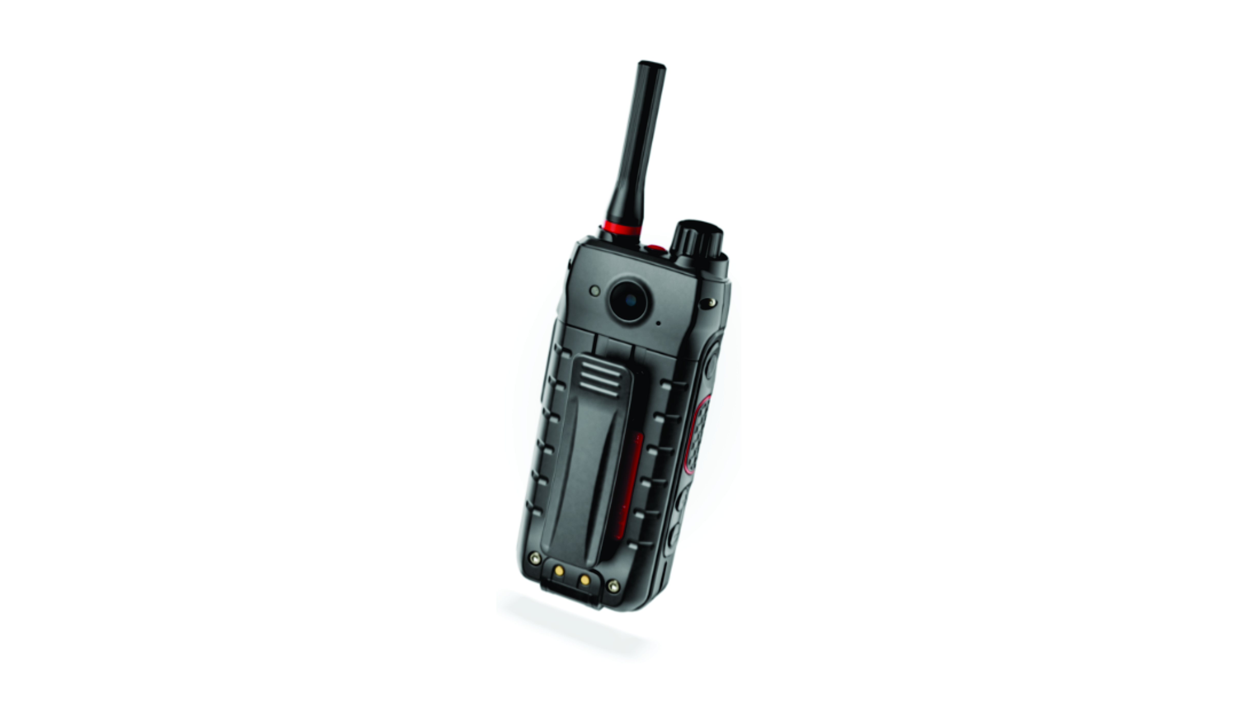 Rear view of i.safe MOBILE IS380.1 showing 13MP camera and battery cover