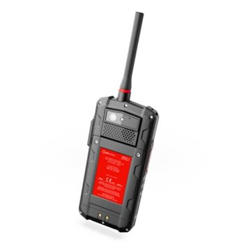 Rear view of the i.safe Mobile IS541.1 showing the 48MP autofocus camera and replaceable battery cover.