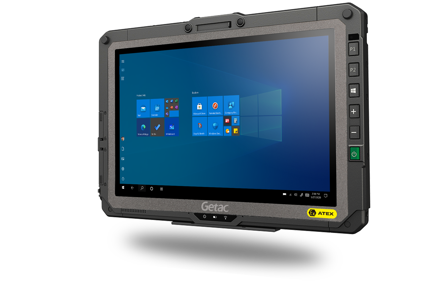 Getac UX10-EX 10-inch Intrinsically Safe Tablet (Zone 2) on white background.