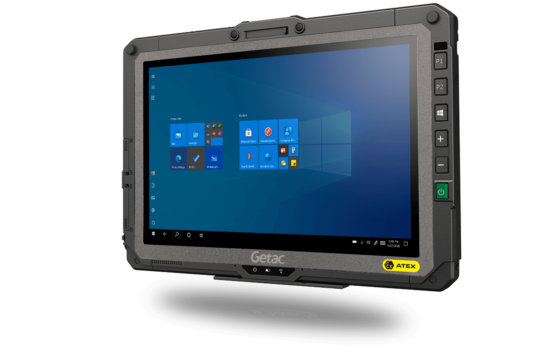 Getac UX10-EX 10-inch Intrinsically Safe Tablet (Zone 2) on white background.