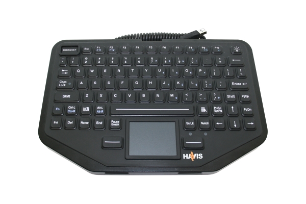 Havis Rugged Keyboard with Touchpad - USB Powered