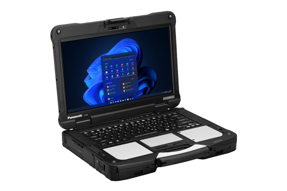 Panasonic Toughbook 40 14-inch fully rugged laptop with a Windows operating system on white background.