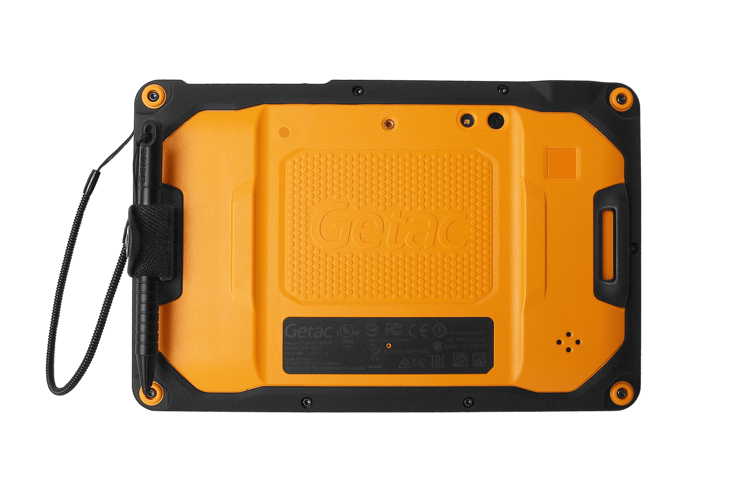 Fully Rugged Getac ZX70 7 inch tablet showcasing its rugged casing